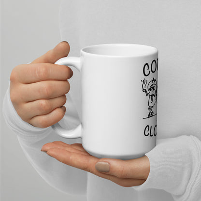 White glossy mug